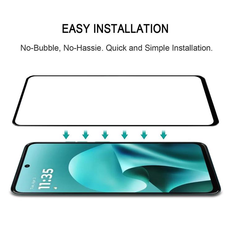 For Motorola Moto G37 Power 5G High Aluminum Full Screen Silk Printing Tempered Glass Film