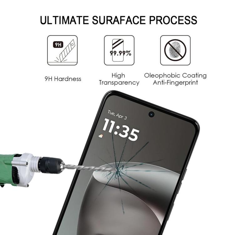 For Motorola Moto G47 5G High Aluminum Full Screen Silk Printing Tempered Glass Film