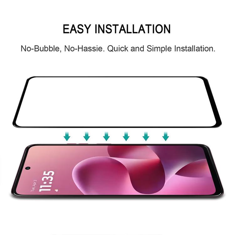 For Motorola Moto G37 5G 25pcs High Aluminum Full Screen Silk Printing Tempered Glass Film