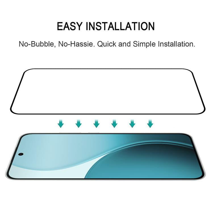 For OPPO F33 5G 25pcs High Aluminum Full Screen Silk Printing Tempered Glass Film, Support Fingerprint Unlocking