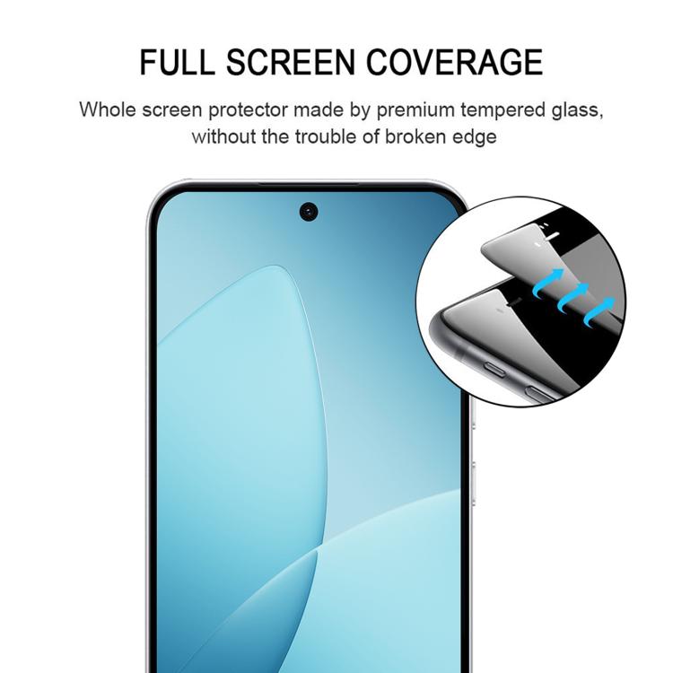 For OPPO F33 Pro 5G 25pcs High Aluminum Full Screen Silk Printing Tempered Glass Film, Support Fingerprint Unlocking
