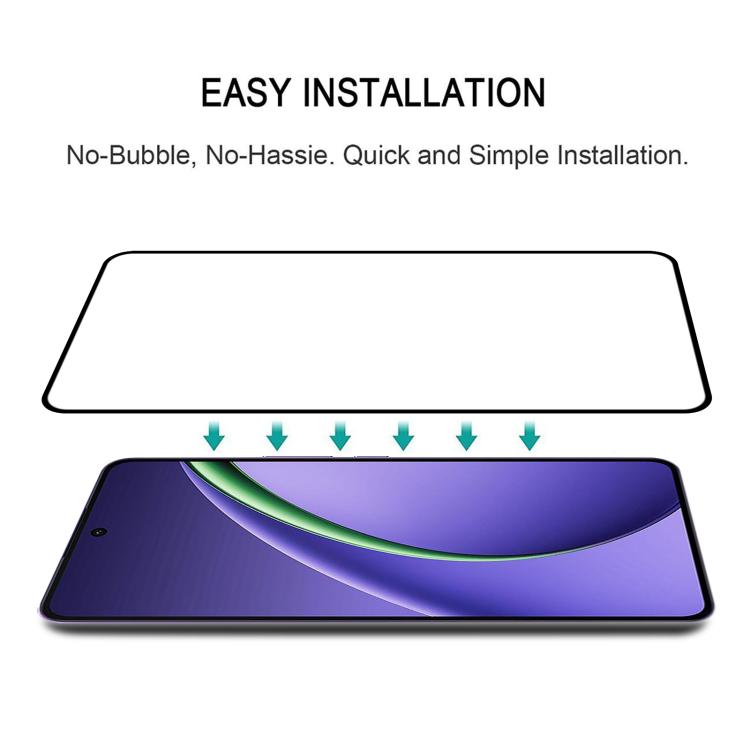 For OPPO K14 Turbo 5G 25pcs High Aluminum Full Screen Silk Printing Tempered Glass Film, Support Fingerprint Unlocking