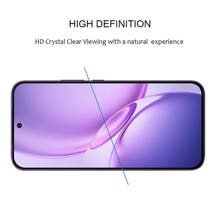 For vivo Y600 Pro 5G High Aluminum Full Screen Silk Printing Tempered Glass Film, Support Fingerprint Unlocking