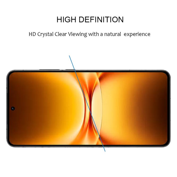 For vivo iQOO 15T 5G High Aluminum Full Screen Silk Printing Tempered Glass Film, Support Fingerprint Unlocking