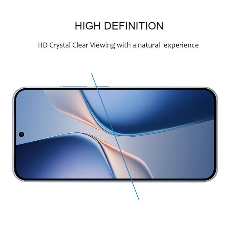 For vivo T5 Pro 5G 25pcs High Aluminum Full Screen Silk Printing Tempered Glass Film, Support Fingerprint Unlocking