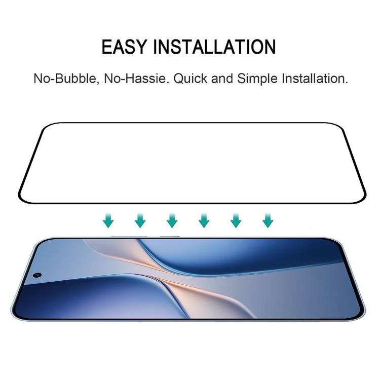 For vivo T5 Pro 5G 25pcs High Aluminum Full Screen Silk Printing Tempered Glass Film, Support Fingerprint Unlocking
