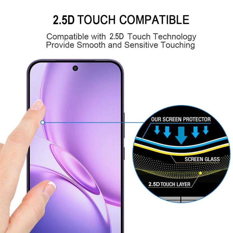 For vivo Y600 Pro 5G 25pcs High Aluminum Full Screen Silk Printing Tempered Glass Film, Support Fingerprint Unlocking
