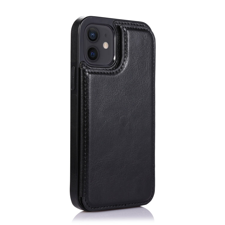 For iPhone 12 mini Shockproof PU + TPU Leather Case with Card Slots & Holder & Photo Frame & Wallet