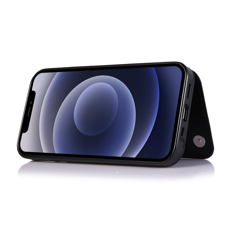 For iPhone 12 mini Shockproof PU + TPU Leather Case with Card Slots & Holder & Photo Frame & Wallet