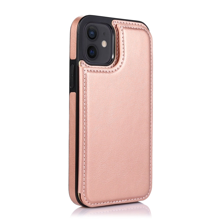 For iPhone 12 mini Shockproof PU + TPU Leather Case with Card Slots & Holder & Photo Frame & Wallet