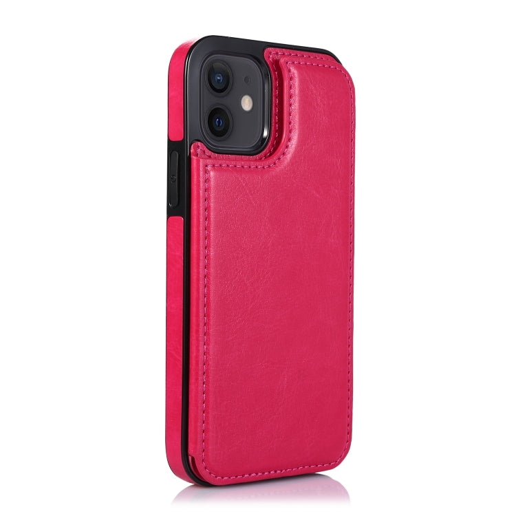 For iPhone 12 mini Shockproof PU + TPU Leather Case with Card Slots & Holder & Photo Frame & Wallet
