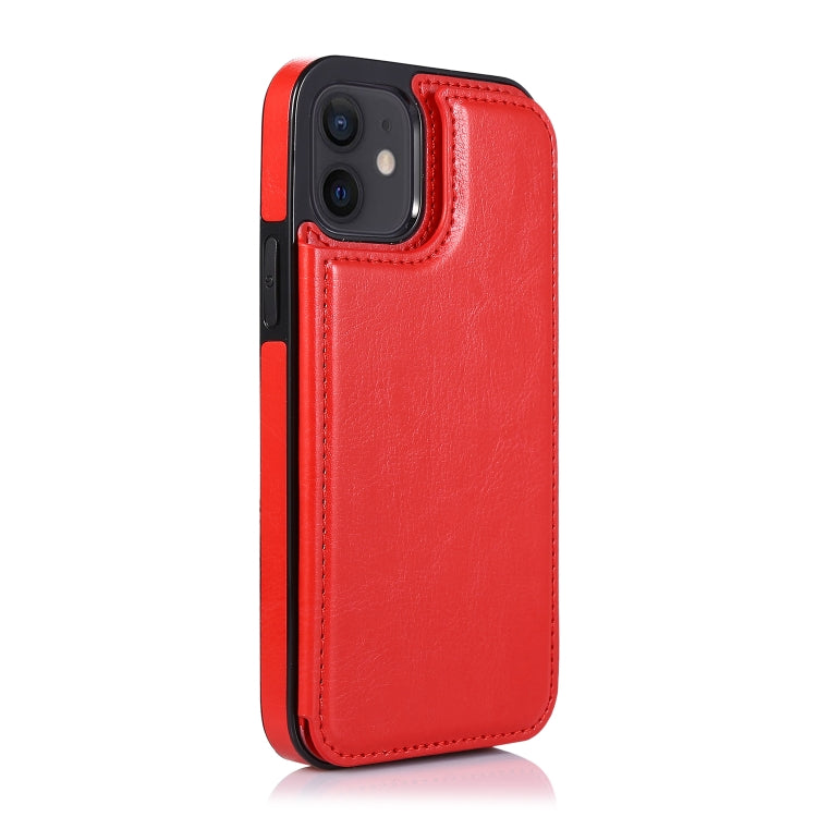 For iPhone 12 mini Shockproof PU + TPU Leather Case with Card Slots & Holder & Photo Frame & Wallet