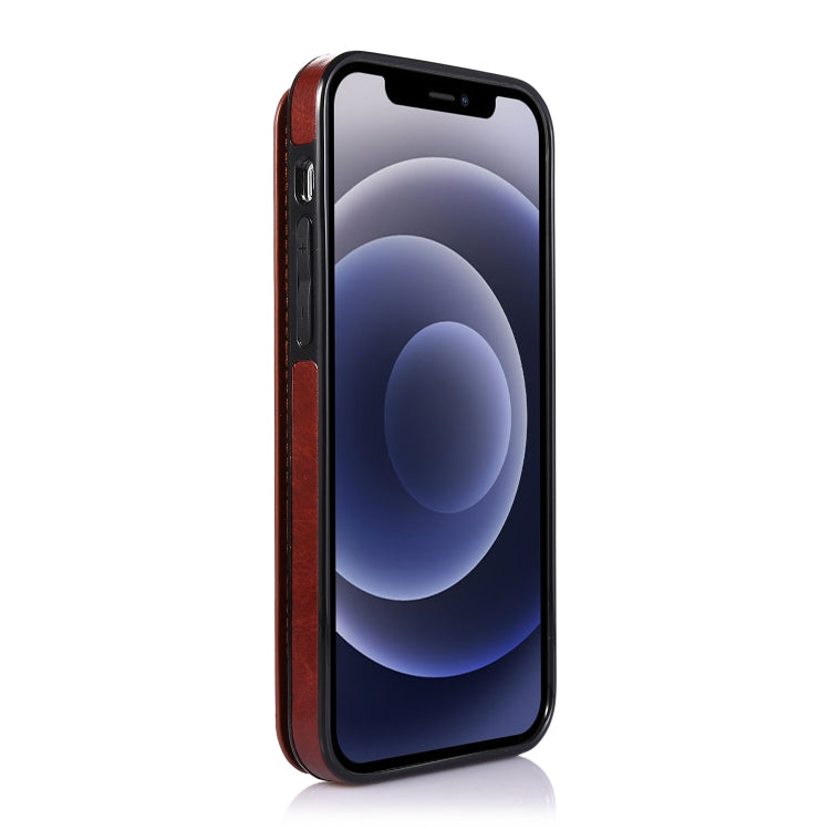 For iPhone 12 mini Shockproof PU + TPU Leather Case with Card Slots & Holder & Photo Frame & Wallet