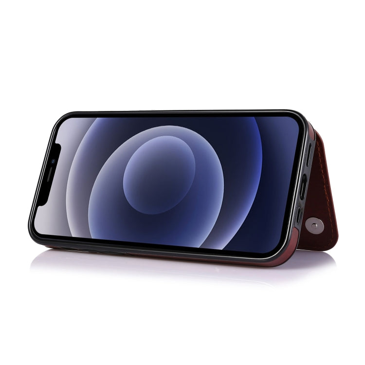 For iPhone 12 mini Shockproof PU + TPU Leather Case with Card Slots & Holder & Photo Frame & Wallet