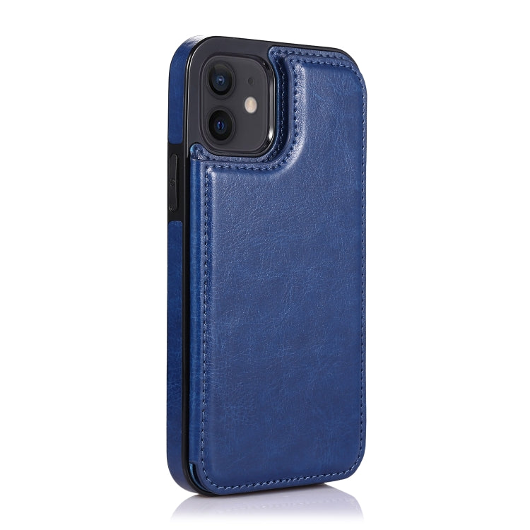 For iPhone 12 mini Shockproof PU + TPU Leather Case with Card Slots & Holder & Photo Frame & Wallet