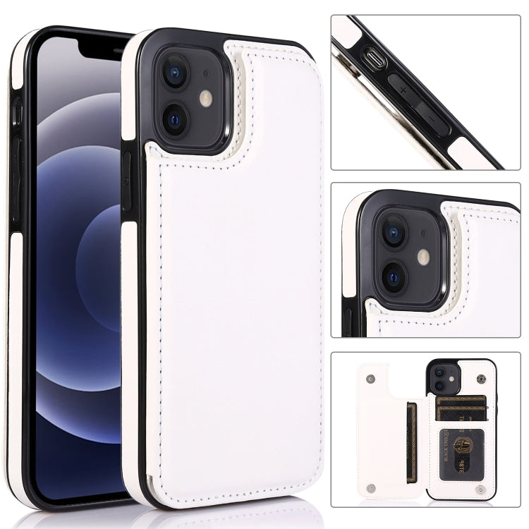 For iPhone 12 mini Shockproof PU + TPU Leather Case with Card Slots & Holder & Photo Frame & Wallet
