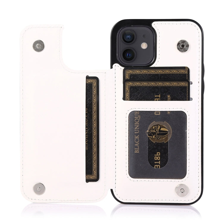 For iPhone 12 mini Shockproof PU + TPU Leather Case with Card Slots & Holder & Photo Frame & Wallet