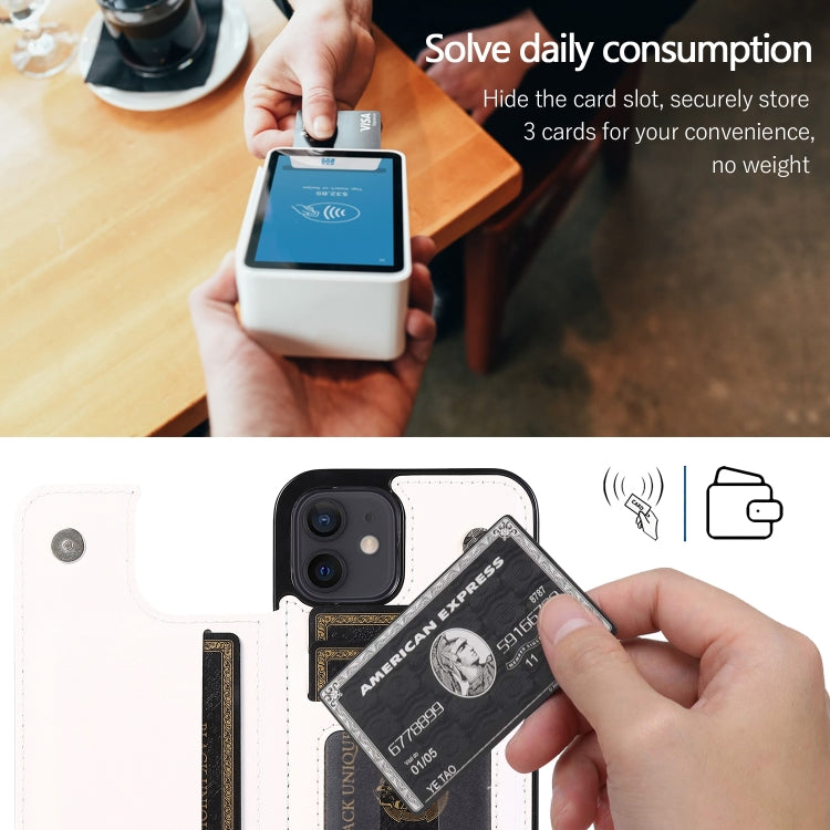 For iPhone 12 mini Shockproof PU + TPU Leather Case with Card Slots & Holder & Photo Frame & Wallet
