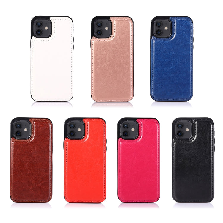For iPhone 12 mini Shockproof PU + TPU Leather Case with Card Slots & Holder & Photo Frame & Wallet