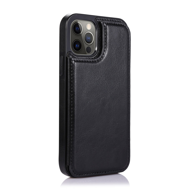 For iPhone 12 / 12 Pro Shockproof PU + TPU Leather Case with Card Slots & Holder & Photo Frame & Wallet
