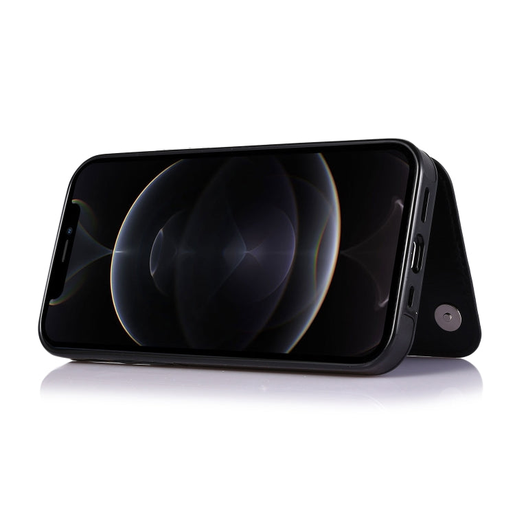 For iPhone 12 / 12 Pro Shockproof PU + TPU Leather Case with Card Slots & Holder & Photo Frame & Wallet