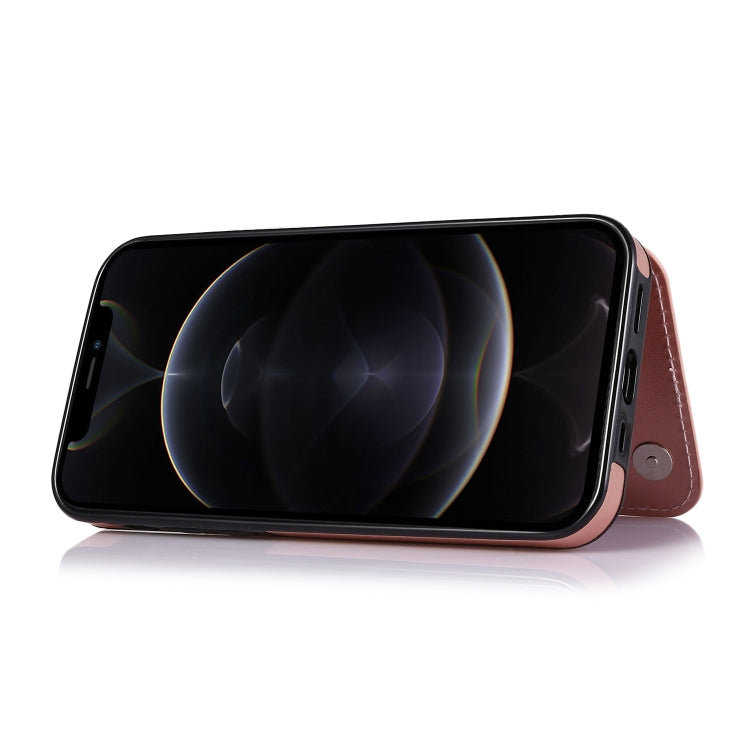 For iPhone 12 / 12 Pro Shockproof PU + TPU Leather Case with Card Slots & Holder & Photo Frame & Wallet