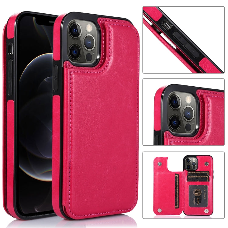 For iPhone 12 / 12 Pro Shockproof PU + TPU Leather Case with Card Slots & Holder & Photo Frame & Wallet