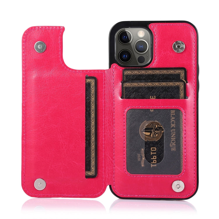 For iPhone 12 / 12 Pro Shockproof PU + TPU Leather Case with Card Slots & Holder & Photo Frame & Wallet