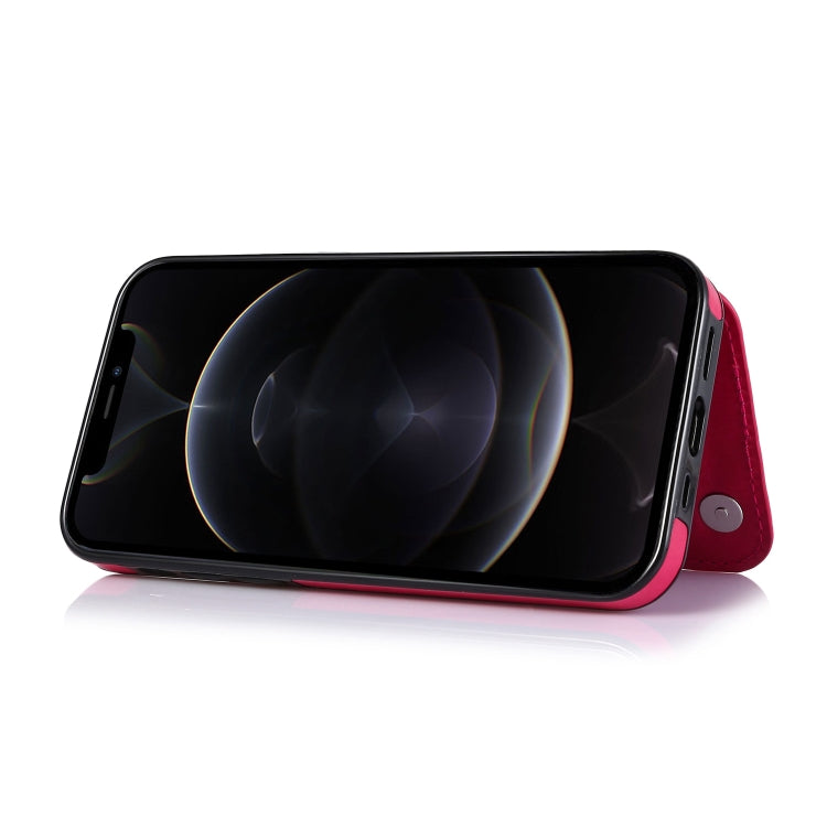 For iPhone 12 / 12 Pro Shockproof PU + TPU Leather Case with Card Slots & Holder & Photo Frame & Wallet