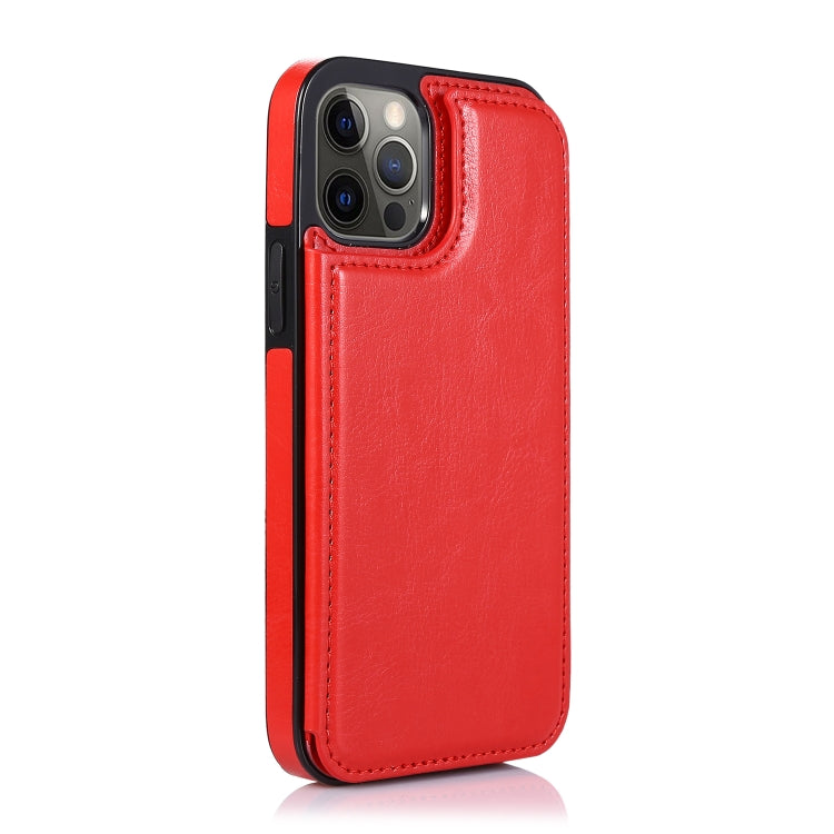 For iPhone 12 / 12 Pro Shockproof PU + TPU Leather Case with Card Slots & Holder & Photo Frame & Wallet