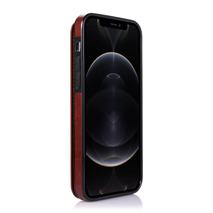 For iPhone 12 / 12 Pro Shockproof PU + TPU Leather Case with Card Slots & Holder & Photo Frame & Wallet