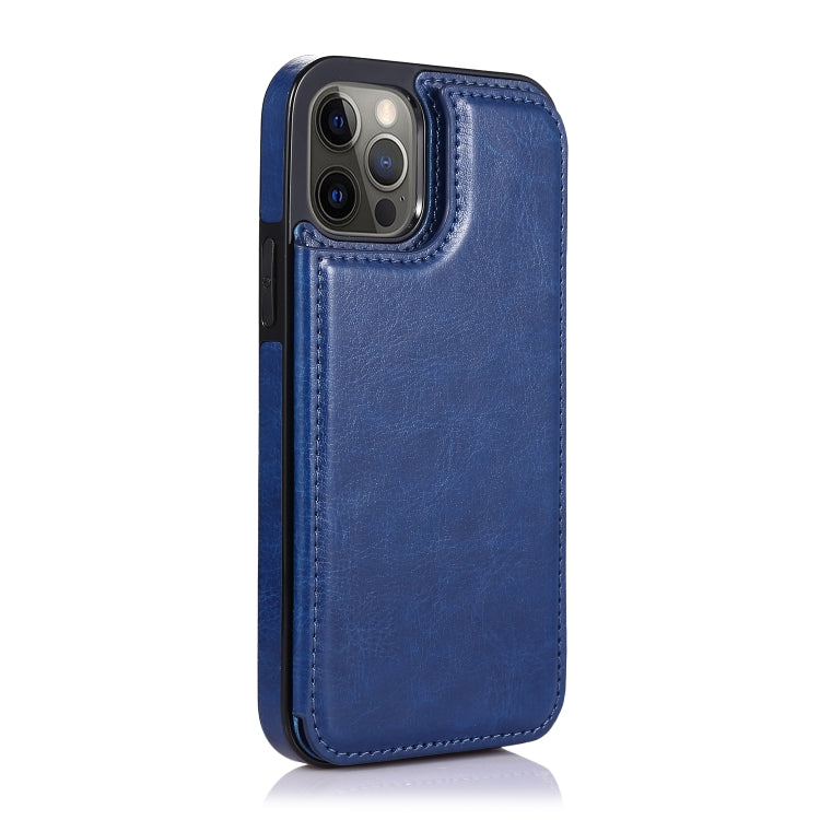 For iPhone 12 / 12 Pro Shockproof PU + TPU Leather Case with Card Slots & Holder & Photo Frame & Wallet