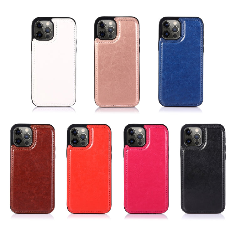 For iPhone 12 / 12 Pro Shockproof PU + TPU Leather Case with Card Slots & Holder & Photo Frame & Wallet