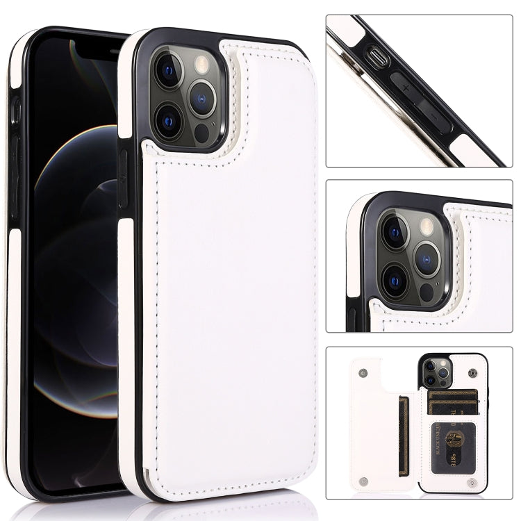 For iPhone 12 / 12 Pro Shockproof PU + TPU Leather Case with Card Slots & Holder & Photo Frame & Wallet