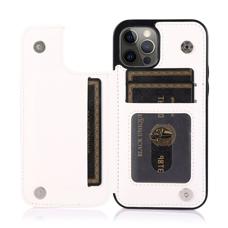 For iPhone 12 / 12 Pro Shockproof PU + TPU Leather Case with Card Slots & Holder & Photo Frame & Wallet