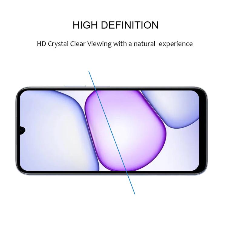 For Realme C100 4G High Aluminum Full Screen Silk Printing Tempered Glass Film
