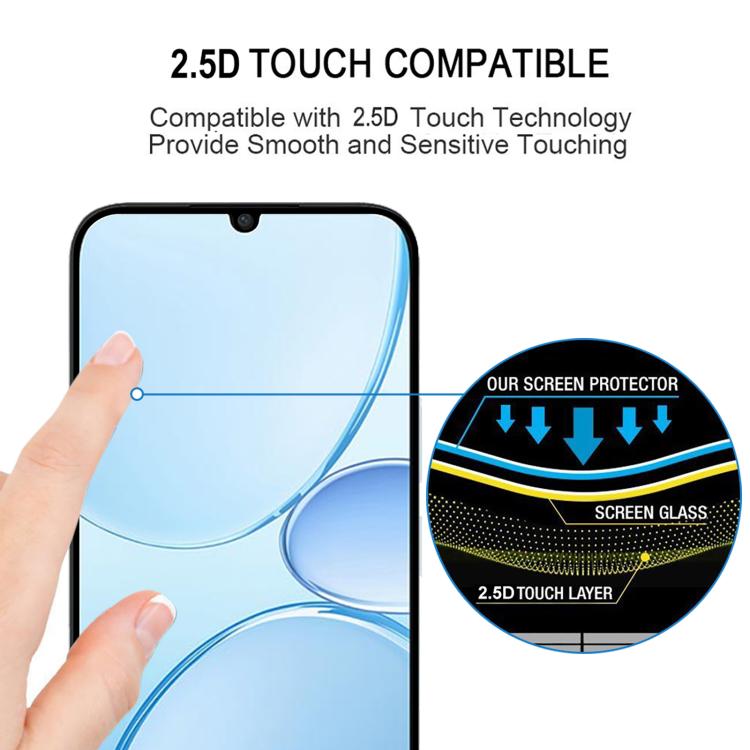 For Realme Narzo 100 Lite 5G High Aluminum Full Screen Silk Printing Tempered Glass Film