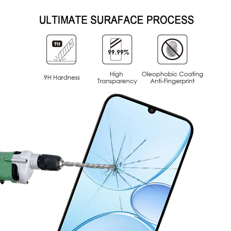 For Realme Narzo 100 Lite 5G High Aluminum Full Screen Silk Printing Tempered Glass Film