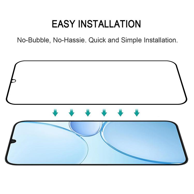 For Realme Narzo 100 Lite 5G High Aluminum Full Screen Silk Printing Tempered Glass Film