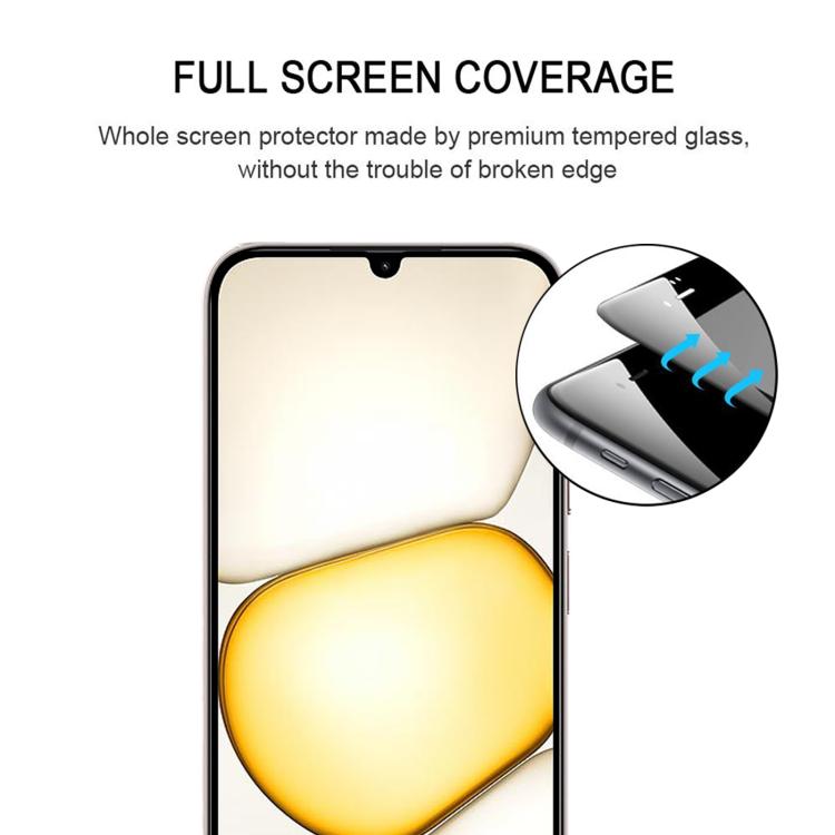 For Realme C100x 4G High Aluminum Full Screen Silk Printing Tempered Glass Film