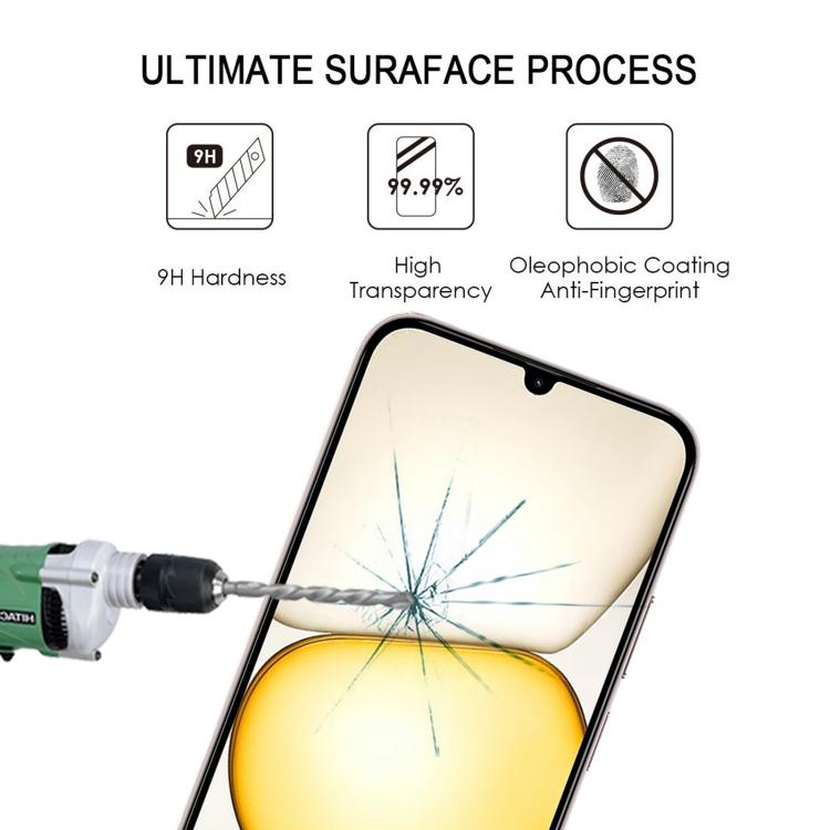 For Realme C100x 4G High Aluminum Full Screen Silk Printing Tempered Glass Film