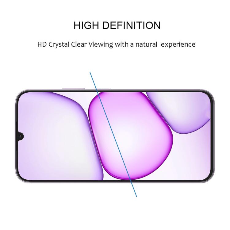 For Realme C100i 4G High Aluminum Full Screen Silk Printing Tempered Glass Film