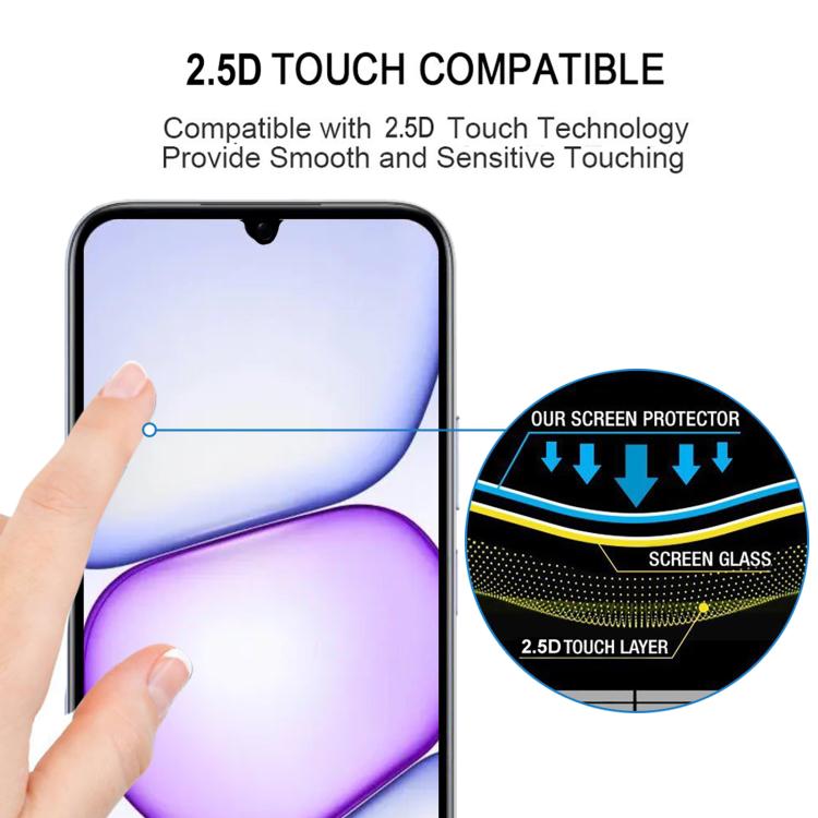 For Realme C100 4G 25pcs High Aluminum Full Screen Silk Printing Tempered Glass Film