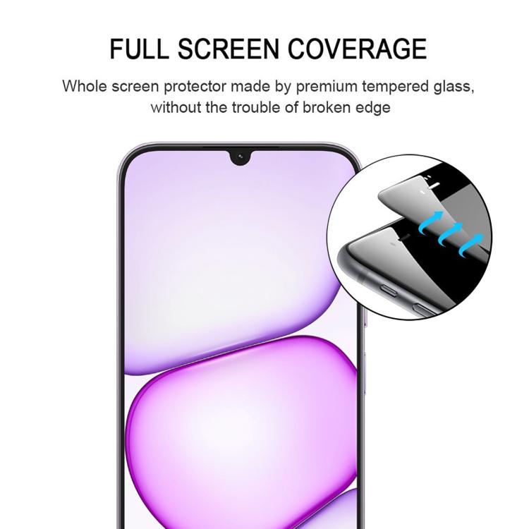 For Realme C100i 4G 25pcs High Aluminum Full Screen Silk Printing Tempered Glass Film
