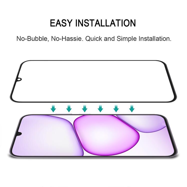 For Realme C100i 4G 25pcs High Aluminum Full Screen Silk Printing Tempered Glass Film