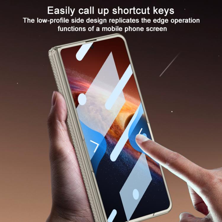 For Honor Magic V6 GKK HD Integrated Magnetic Folding Hinge All-Inclusive Phone Case with Rotating Bracket