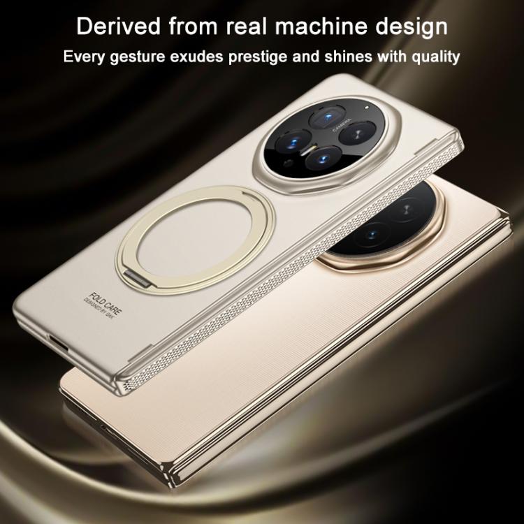 For Honor Magic V6 GKK HD Integrated Magnetic Folding Hinge All-Inclusive Phone Case with Rotating Bracket