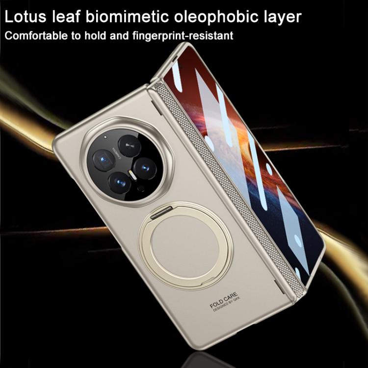 For Honor Magic V6 GKK HD Integrated Magnetic Folding Hinge All-Inclusive Phone Case with Rotating Bracket