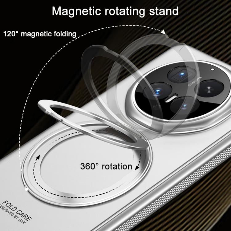 For Honor Magic V6 GKK HD Integrated Magnetic Folding Hinge All-Inclusive Phone Case with Rotating Bracket