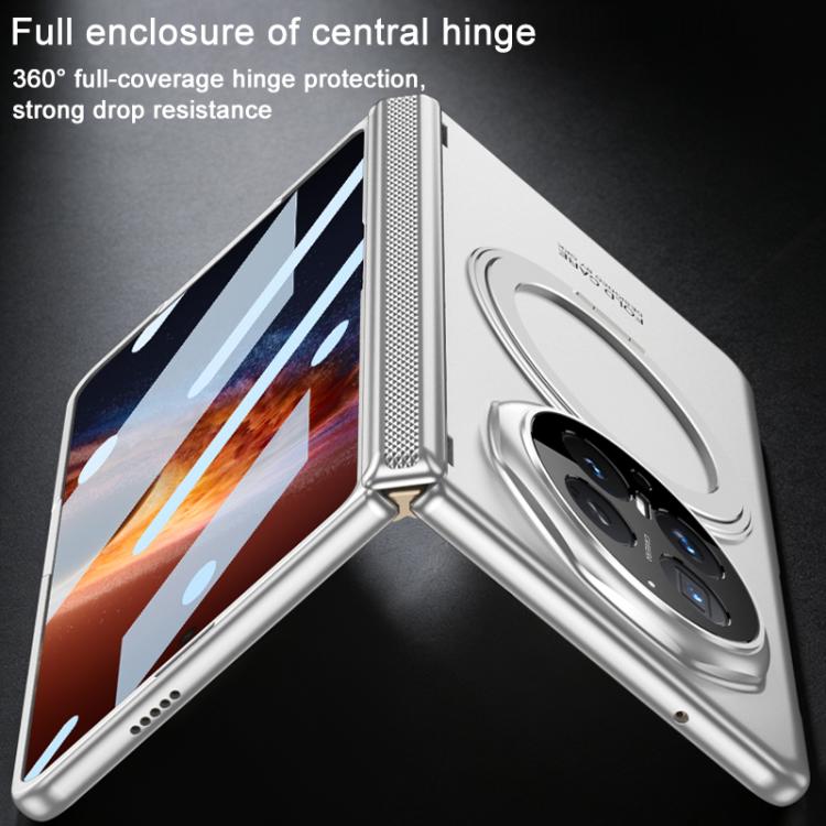 For Honor Magic V6 GKK HD Integrated Magnetic Folding Hinge All-Inclusive Phone Case with Rotating Bracket